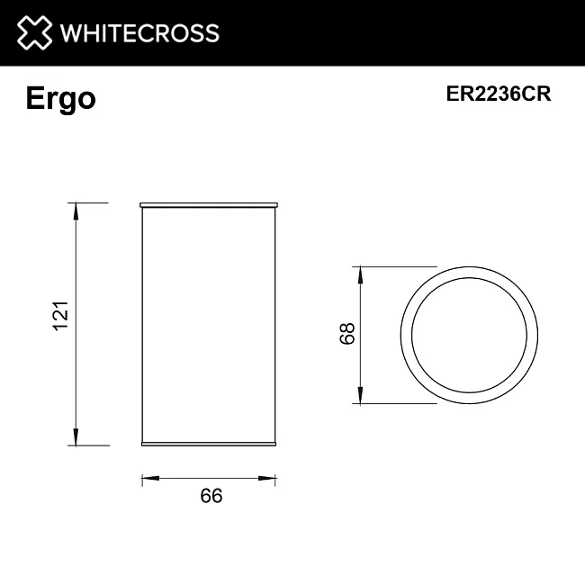 Стакан WHITECROSS Ergo ER2236CR хром Sancos — Оригинал