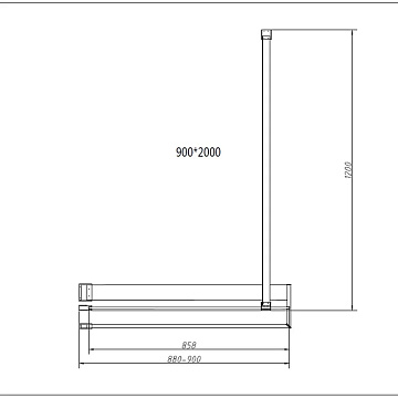 Душевая перегородка Vincea Walk-in HR VSW-4HR900CL 90 см, профиль глянцевый хром, стекло прозрачное
