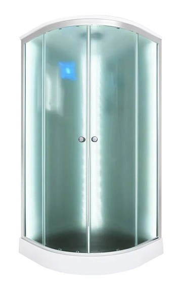 Душевая кабина DTO D09S 90х90, LED, профиль хром, стекло матовое