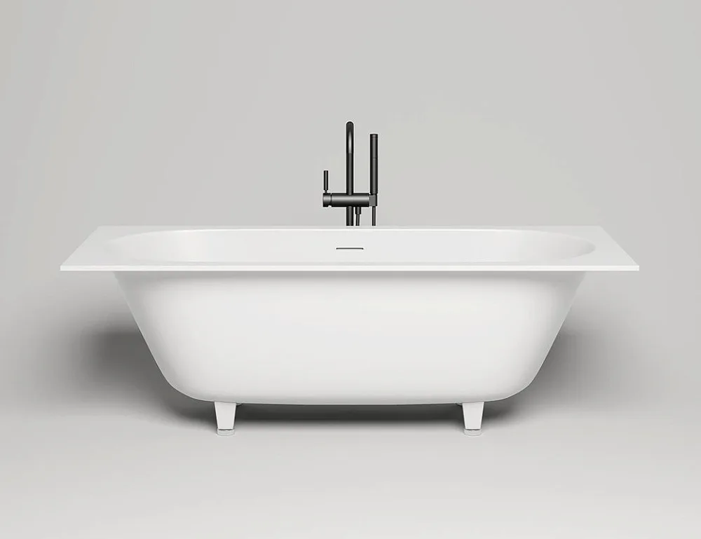 Ванна из искусственного камня Salini Ornella Axis Kit S-Stone 180x80 см, встраиваемая, матовая белая Sancos — официальный сайт
