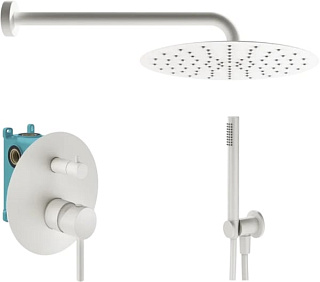 Душевой комплект Plumberia Selection Ixo KITXO18BO, С ВНУТРЕННЕЙ ЧАСТЬЮ, белый матовый