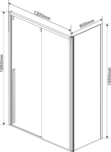Душевой уголок Vincea Lugano VSR-1L8013CL-1 130х80 см, профиль хром
