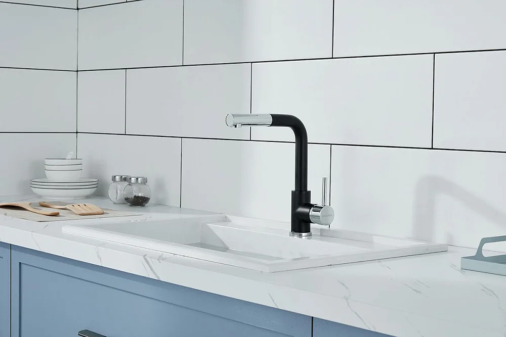 Смеситель для кухни Paulmark Kassel Ka214311-401 антрацит Sancos — официальный сайт