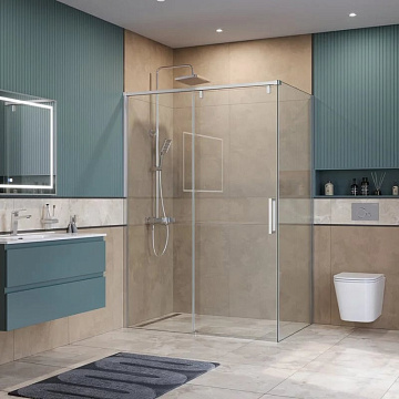 Душевой уголок BelBagno Soft Close-1 AH-1-140/90-C-Cr профиль хром