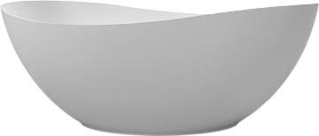 Ванна из искусственного камня WHITECROSS Ruby 170x75 см, отдельностоящая, белая, овальная, с донным 