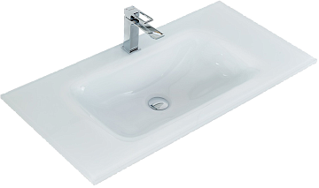 Мебельная раковина BelBagno BB1010/465-LV-VTR-BL белая