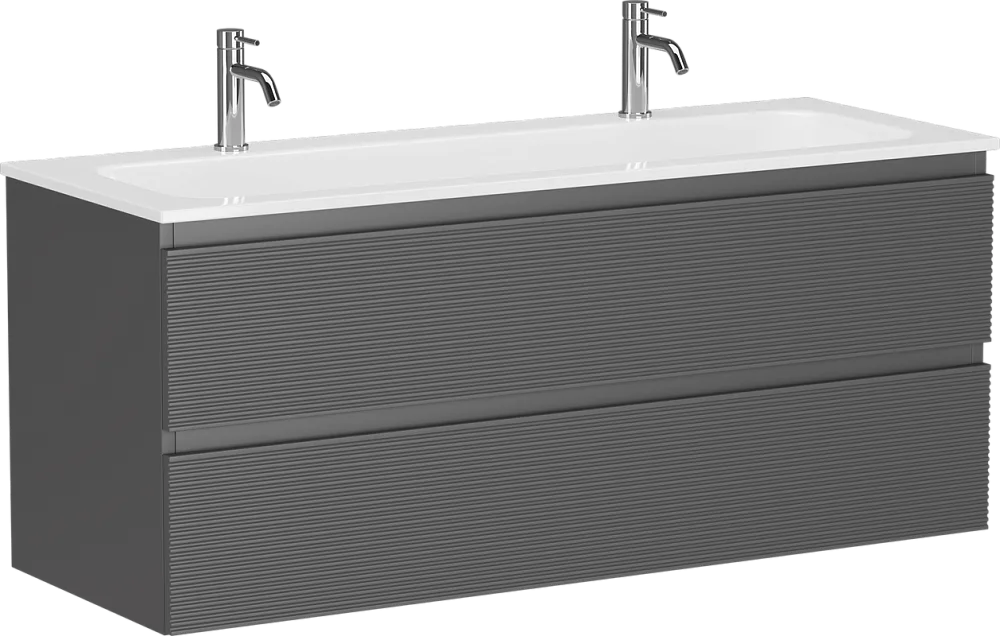 Тумба с раковиной Sancos Folk 120 на двоих, grey soft Sancos — официальный сайт