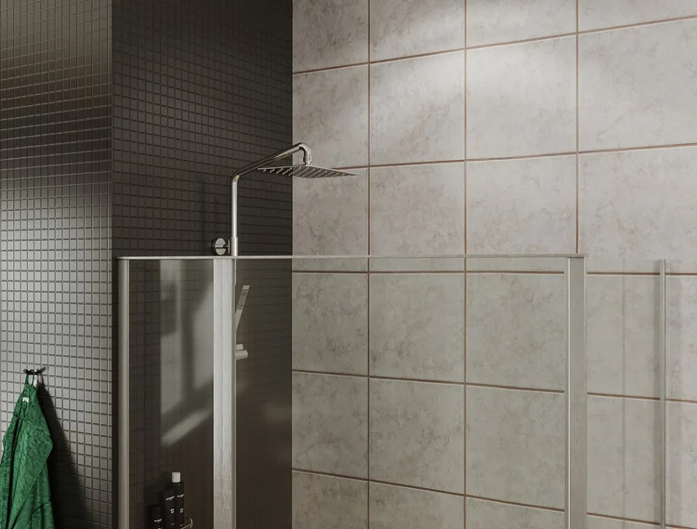 Душевой уголок Allen Brau Priority 100x90, профиль хром, стекло прозрачное Sancos — официальный сайт