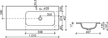 Мебельная раковина Ceramicanova Grace CN7015 100