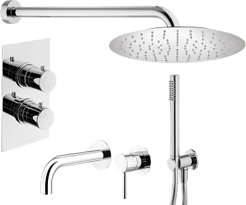 Комплект для ванной Plumberia Selection Ixo KITXOT18QCR210 С ВНУТРЕННЕЙ ЧАСТЬЮ, хром