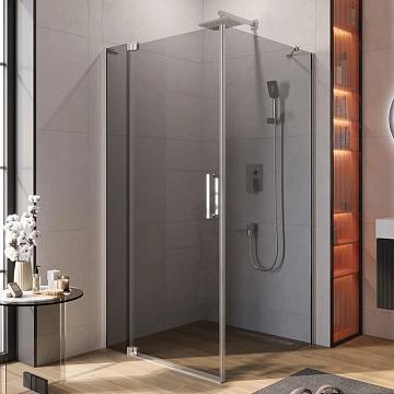 Душевой уголок Cezares Slider AH 1 100-90/100 Grigio Cr профиль хром, стекло серое