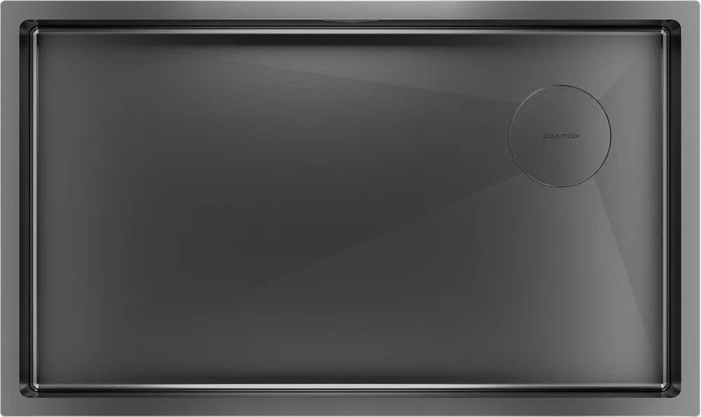 Мойка кухонная Paulmark Next-Skew PM887444-GM вороненая сталь Sancos — официальный сайт