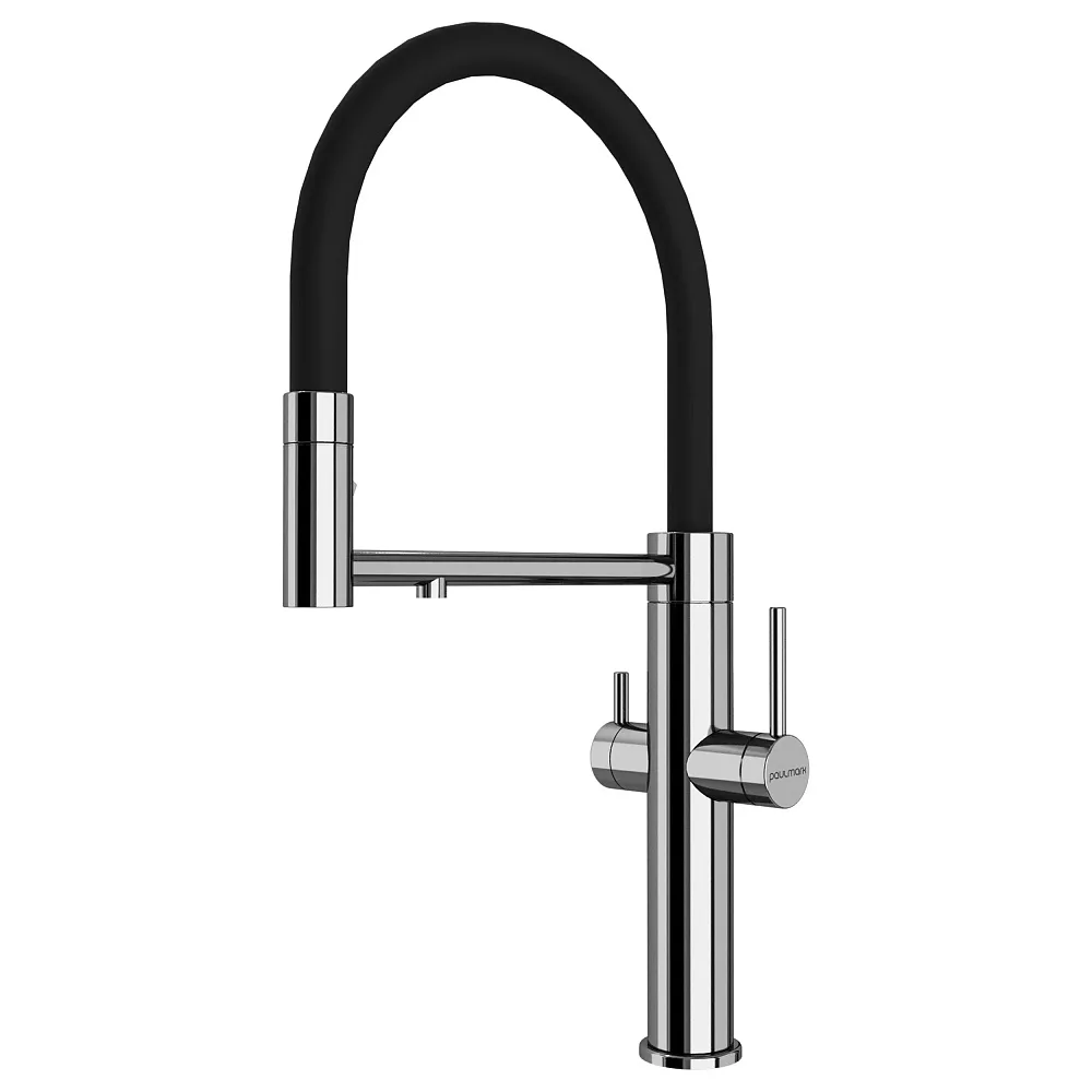 Смеситель для кухни Paulmark Nexus Ne213999-CR с гибким изливом, хром Sancos — официальный сайт
