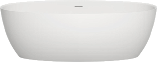 Ванна из искусственного камня Salini Alda S-Sense 160x70 см, отдельностоящая, белая, овальная, со сл