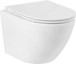 Унитаз подвесной BelBagno Sfera-r BB046CHR BB870SC с микролифтом, безободковый, глянцевый белый