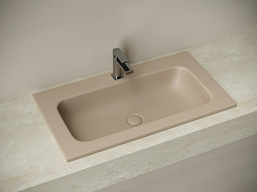 Мебельная раковина Ceramicanova Grace прямоугольная капучино матовый 81 см CN7012MC