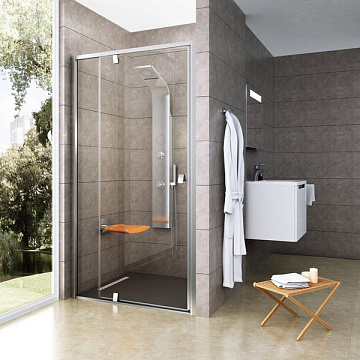Душевая дверь в нишу Ravak Pivot PDOP2-100 Transparent, профиль хром