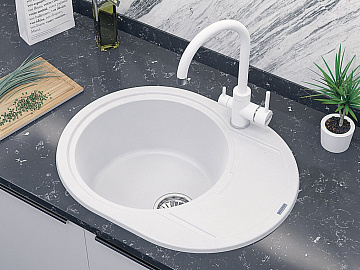 Смеситель для кухни Paulmark Essen Es213211-WH белый матовый