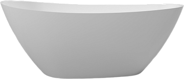 Ванна из искусственного камня WHITECROSS Spinel A 150x70 см, отдельностоящая, белая, овальная, с дон