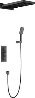 Душевой комплект Timo Petruma SX-5039/03SM, с термостатом, черный