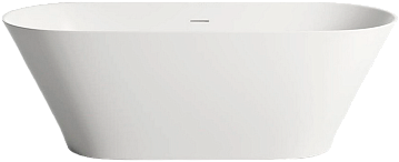 Ванна из искусственного камня Salini Mona S-Stone 170x70 см, отдельностоящая, матовая белая, овальна