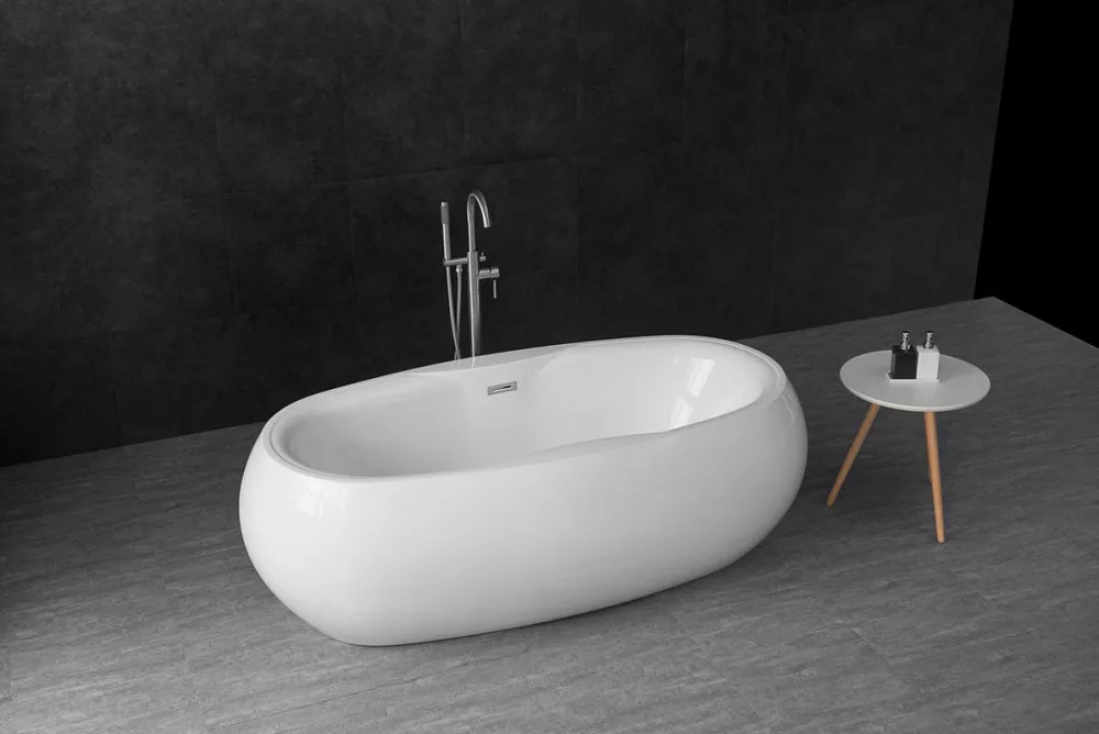 Акриловая ванна BelBagno BB502-1800-900 180x95 см, отдельностоящая, белая, овальная, на ножках Sancos — официальный сайт
