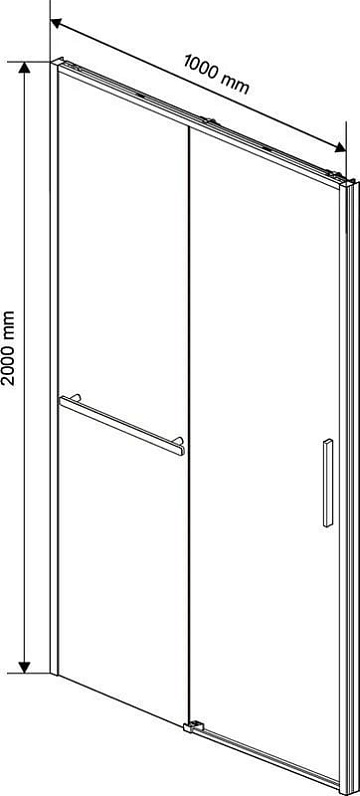 Душевая дверь в нишу Vincea Slim Soft VDS-1SS100CLB 100 см, профиль черный, стекло прозрачное