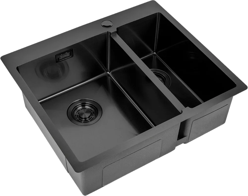 Мойка кухонная Zorg Light ZL R 590-2-510-L GRAFIT L, графит Sancos — официальный сайт