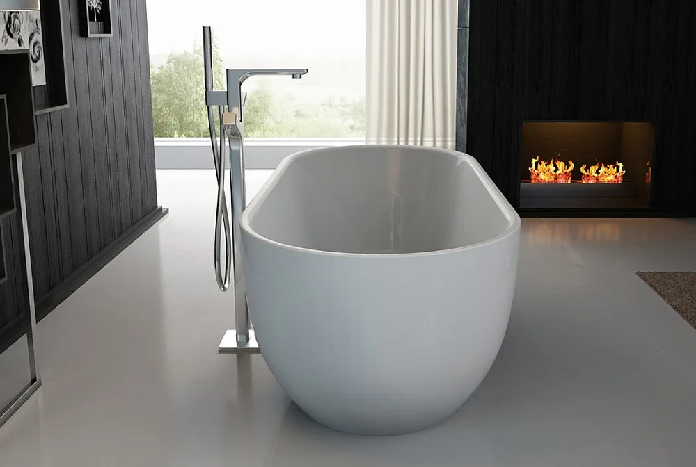 Акриловая ванна BelBagno BB70-1500-W0 150x80 см, отдельностоящая, белая, овальная, на ножках Sancos — официальный сайт