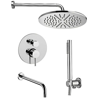 Душевой комплект Paffoni Light KITLIG019CR046, С ВНУТРЕННЕЙ ЧАСТЬЮ, хром