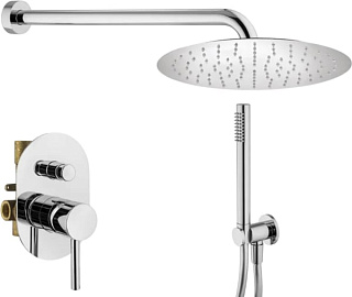 Душевой комплект Plumberia Selection Ixo KITXO15CRKING, С ВНУТРЕННЕЙ ЧАСТЬЮ, хром