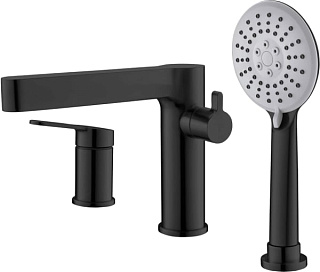 Смеситель на борт ванны BelBagno Delta DEL-BVD3-NERO