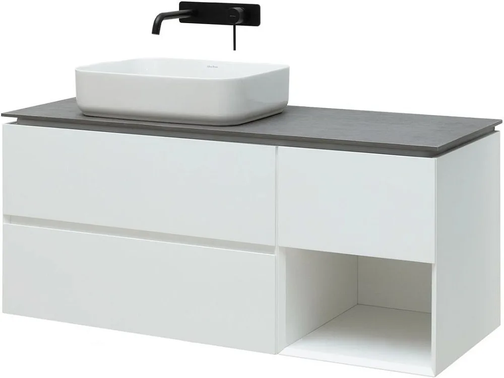 Тумба под раковину без столешницы Allen Brau Infinity 120 L подвесная, белый матовый Sancos — официальный сайт