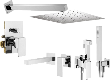 Комплект для ванной Plumberia Selection Tag KITZTG15CR220 С ВНУТРЕННЕЙ ЧАСТЬЮ, хром
