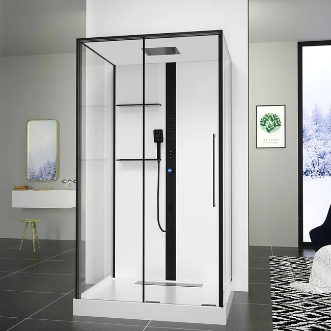 Душевая кабина Black&White Galaxy G8038, 900х1150х2150, с низким поддоном Sancos — Оригинал