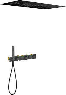 Душевой комплект Timo Petruma SX-5329/03SM, С ВНУТРЕННЕЙ ЧАСТЬЮ, с термостатом, черный