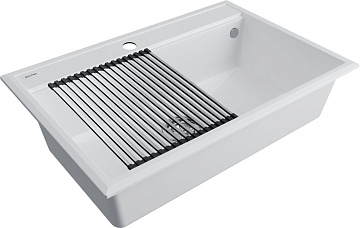 Мойка кухонная Paulmark Stepia + Step PM117551-WH+R375-BS белая