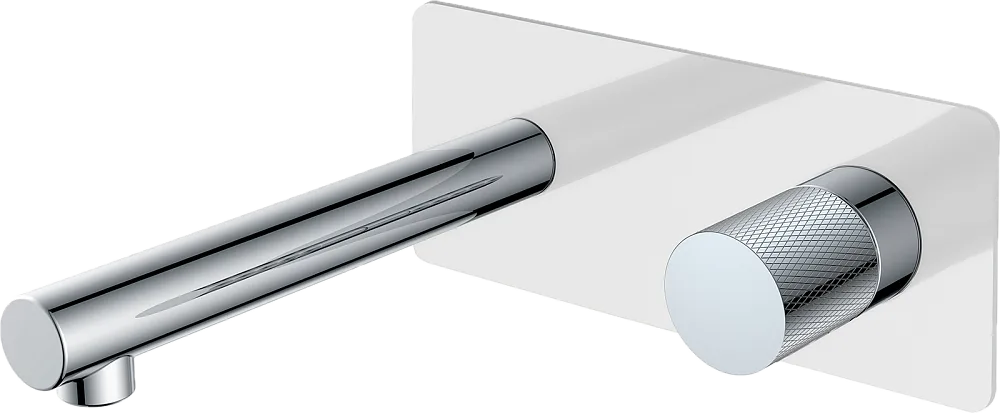Смеситель для раковины Boheme Stick 125-WCR.2 С ВНУТРЕННЕЙ ЧАСТЬЮ, white, touch chrome Sancos — официальный сайт