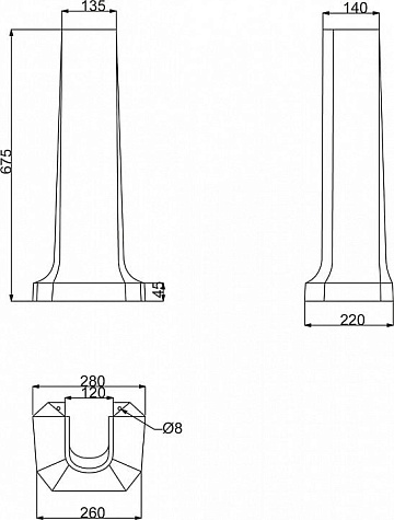Пьедестал для раковины BelBagno Trevi BB135P