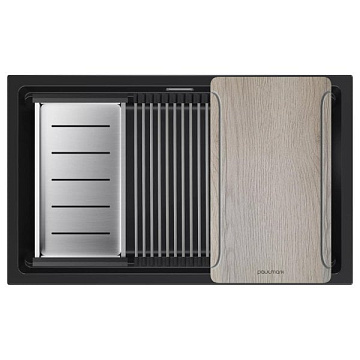Мойка кухонная Paulmark Lumi-Multi Sink 74 Uni LU-MULTI 74-BLM черный