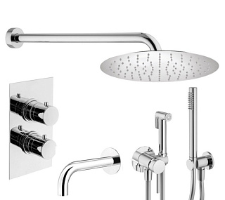Комплект для ванной Plumberia Selection Ixo KITZXOT19QCR260 С ВНУТРЕННЕЙ ЧАСТЬЮ, хром
