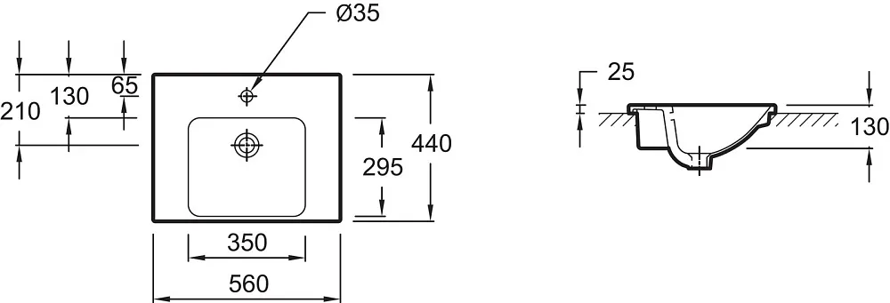 Раковина Jacob Delafon Odeon Up E4756 56 см Sancos — официальный сайт