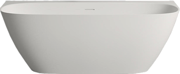 Ванна из искусственного камня Salini Sofia Wall S-Sense 180x85 см, пристенная, белая, со сливом-пере