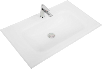 Мебельная раковина BelBagno BB810/465-LV-VTR-BO матовая белая