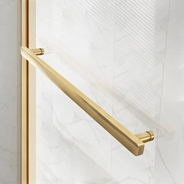 Душевой уголок Vincea Slim Soft VSR-1SS1011CLG 110х100, профиль брашированное золото, стекло прозрач
