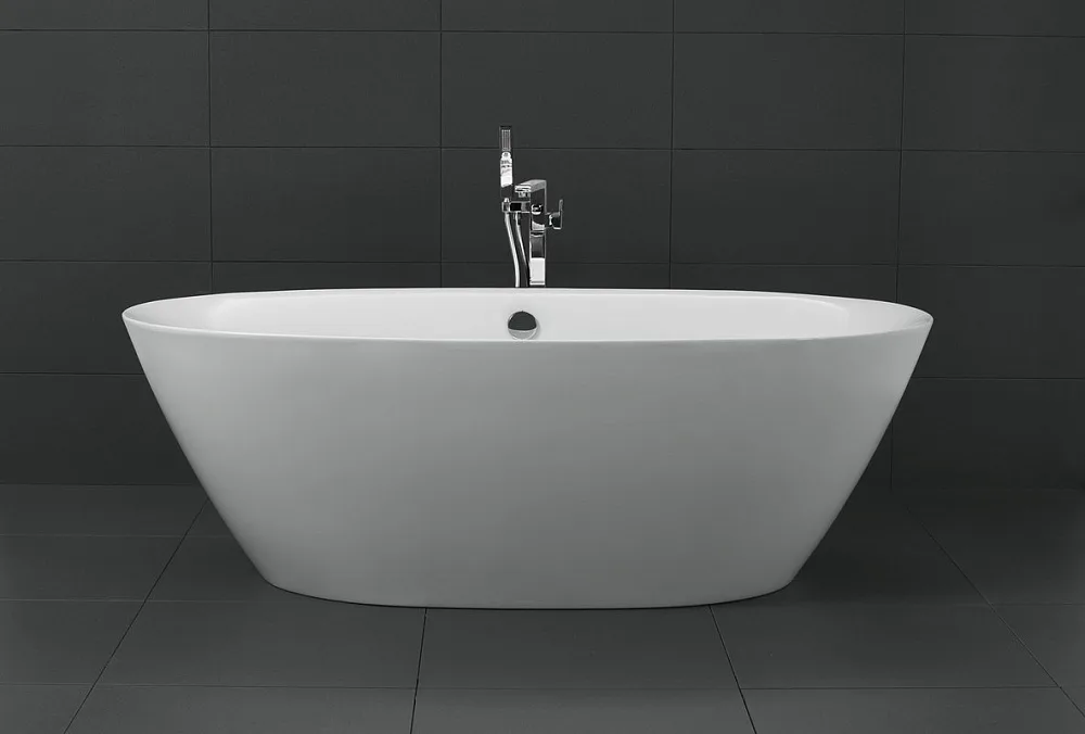 Акриловая ванна BelBagno BB68-1800 180x90 см, отдельностоящая, белая, овальная, с каркасом Sancos — официальный сайт