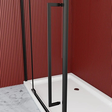 Душевой уголок, душевое ограждение Esbano Art ESA-108PS-C 100х80 см с распашной дверью, прямоугольны