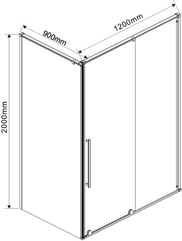 Душевой уголок Vincea Arno VSR-1A9012CLB 120x90 см, профиль черный