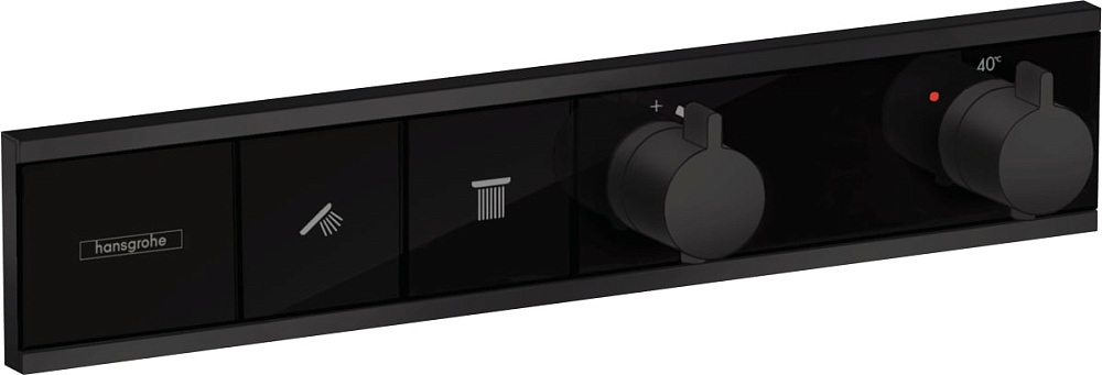 Термостатический смеситель встраиваемый Hansgrohe RainSelect 15380670, для душа, матовый черный