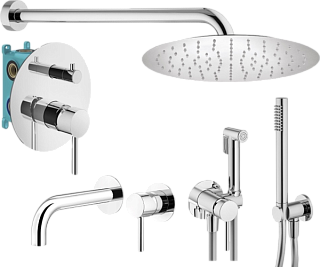 Комплект для ванной Plumberia Selection Ixo KITZXO18CR210 С ВНУТРЕННЕЙ ЧАСТЬЮ, хром